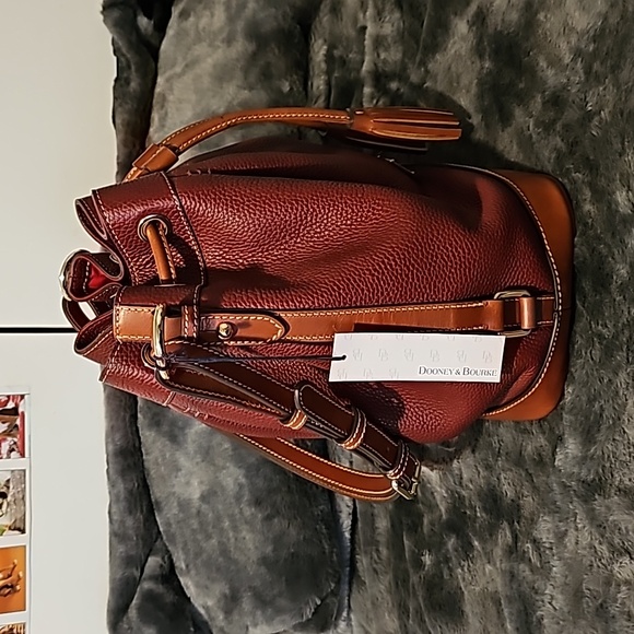 Dooney & Bourke Archives 2012 Pebble Leather Drawstring - Picture 3 of 6